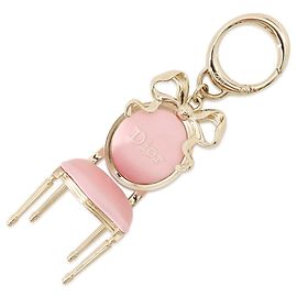 Christian Dior Pink Keyring Charm Pink