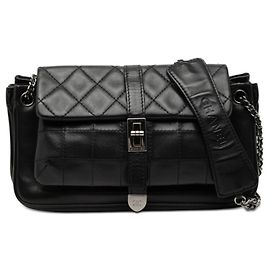 Borsa a tracolla Chanel Coco Mark 2.55 Matelassé Chain Nero
