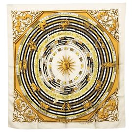 Hermès Hermes Carre 90 DIES ET HORE Astrology Scarf Multicor Cru