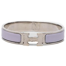 Hermès Hermes Click H PM Bangle Bracelet Silvery Purple