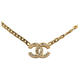 Collier pendentif Chanel Vintage plaqué or Doré
