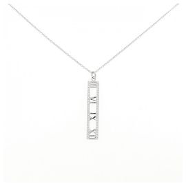 Tiffany & Co Collier Tiffany Atlas en or blanc Doré