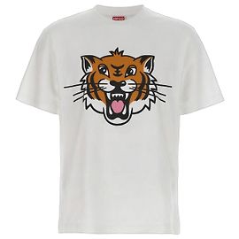 Kenzo Happy Tiger White Cotton T-shirt White