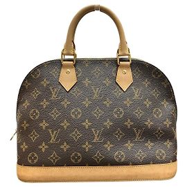 Louis Vuitton Alma Monogram Handbag Brown