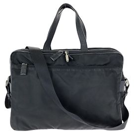 Prada Tessuto Saffiano 2way Briefcase Black