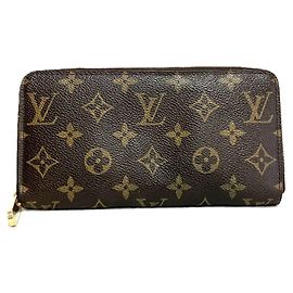 Cartera Zippy Monogram Louis Vuitton Castaño