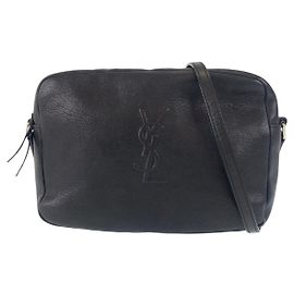 Yves Saint Laurent Borsa a tracolla in pelle Saint Laurent Paris Nero