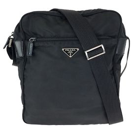 Borsa a tracolla in nylon Tessuto Prada Nero