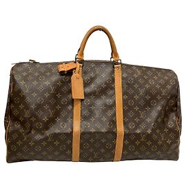 Louis Vuitton Keepall Monogram Boston Bag Brown
