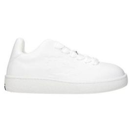 Baskets Burberry Box en cuir blanc Blanc