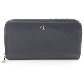 Christian Dior Dior CD Icon Leather Long Wallet Black