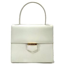 Yves Saint Laurent Leather Handbag White