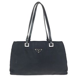Borsa 2way in nylon Tessuto Prada Nero