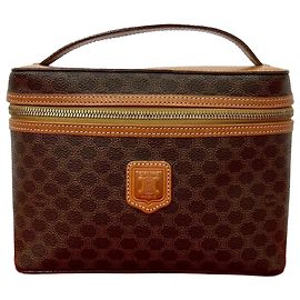 Céline Celine Macadam Triomphe PVC Leather Handbag Metallic Bronze