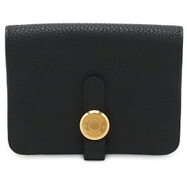 Dogon Small Münz- und Kartenetui Hermès Schwarz