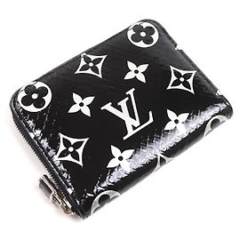 Louis Vuitton Exotic Python Zippy Münzbeutel Schwarz