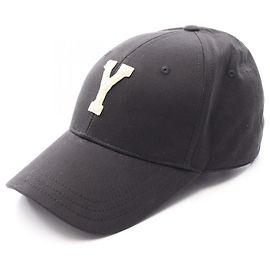 Yves Saint Laurent Gorra Saint Laurent Paris Y Varsity de algodón Negro