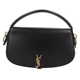 Saint Laurent Bolsa de ombro meia lua Preto