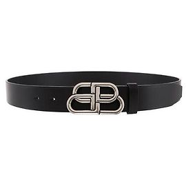 Cinto Balenciaga BB em couro preto Preto