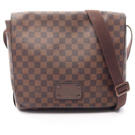 Louis Vuitton Brooklyn MM Damier Ebene Coated Canvas Shoulder Bag Brown