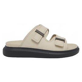 Alexander McQueen Hybrid Slide Sandalen Braun Leder Braun