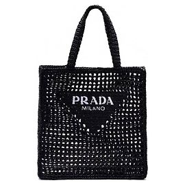 Prada Sac cabas en crochet Noir