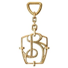 Burberry Monogramm Charm Ring Orange Metall Orange