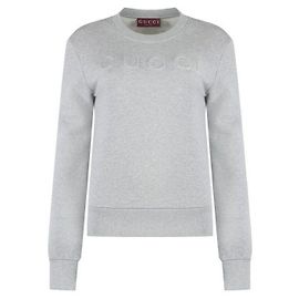 Gucci Moletom de jersey de algodão Cinza