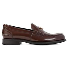 Prada Mocassins en cuir brossé Noir