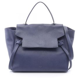 Céline CELINE BELT BAG MINI Leather Handbag Blue