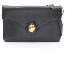 Borsa a tracolla in pelle Christian Dior Nero