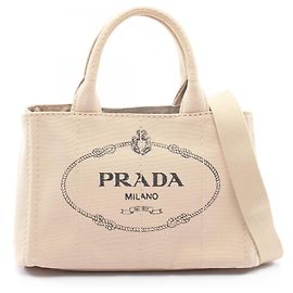 Borsa tote 2way Prada CANAPA Marrone Beige