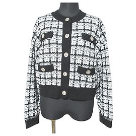 Autre Marque Strickjacke Diagram Check Crew Weiß Andere