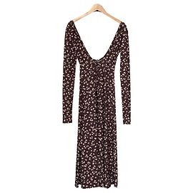 Autre Marque Robe Snidel Floweprint Marron