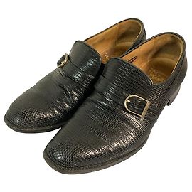 Burberry Schuhe mit Lizard-Lederriemen Schwarz