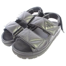 Sandales de sport en cuir nappa Prada Noir