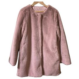Autre Marque MAX&Co. Eco Fur Reversible Collarless Coat Other Purple