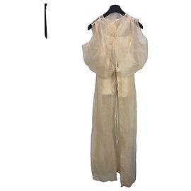 Autre Marque Uma Wang Top Largo de Organza - Beige Beige