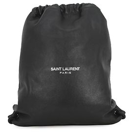 Zaino Teddy in pelle nera Yves Saint Laurent Nero