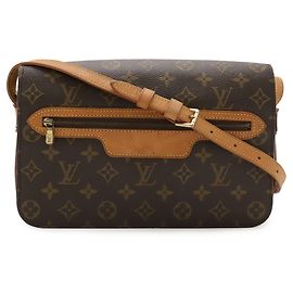 Bolso de hombro Louis Vuitton Monogram Saint Germain 28 Castaño Blanco Otro Monograma