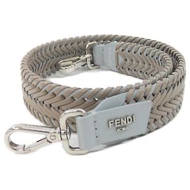 Tracolla Fendi Strap You beige azzurra Marrone Beige Blu chiaro