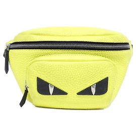 Pochete de couro de bezerro amarela Fendi Amarelo