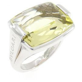 Bulgari Anel Bvlgari Allegra em ouro branco e quartzo Dourado