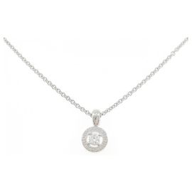 Bulgari Colar de pingente em ouro branco e diamantes Bvlgari Dourado