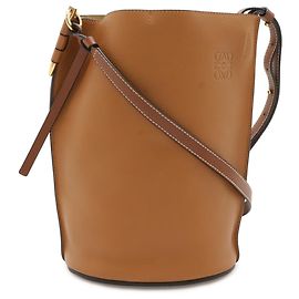 Borsa a tracolla a secchiello Loewe Anagram Gate Marrone Nero Cammello