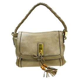 Gucci Bella Flap Leather Medium Dourado