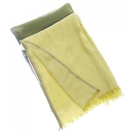 Hermès Hermes Cotton Stole in Green, Navy, White, and Yellow White Green Yellow Navy blue