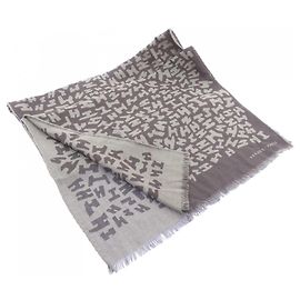Hermès Hermes Cashmere and Silk Shawl Brown Beige