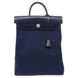 Hermès Hermes Herbag Zip-A-Do Rucksack Blau
