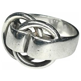 Hermès Hermes Women's Silver Band Ring Other